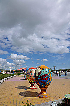 内蒙古呼伦贝尔满洲里俄罗斯套娃广场