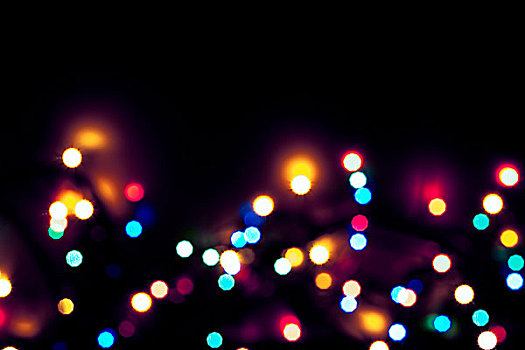 散焦,抽象,彩色,圣诞灯光