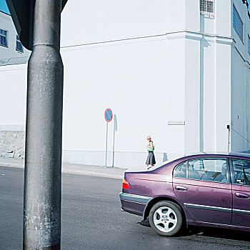 汽车,女人,城市,瑞典