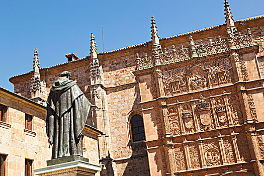 雕塑,庞塞,塞维利亚,正面,16世纪,复杂花叶装饰,萨拉曼卡,萨拉曼卡省,西班牙