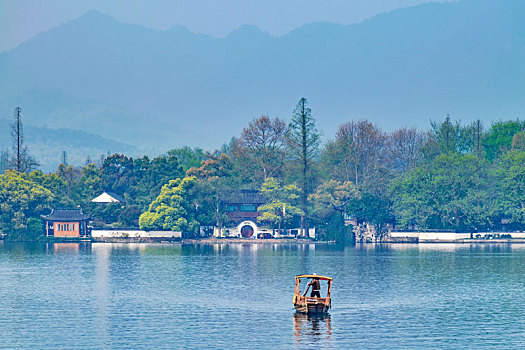 杭州西湖风光郭庄