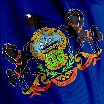 宾夕法尼亚,旗帜,特写