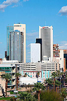 摩天大楼,城市,凤凰城,亚利桑那,美国