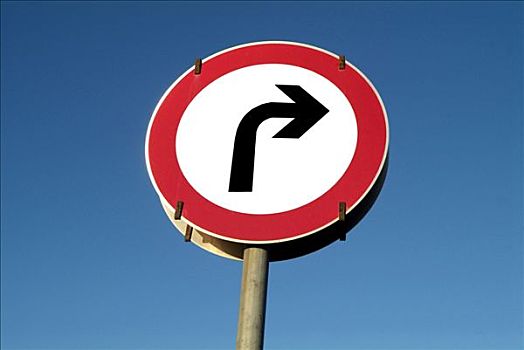 交通标志,转,右边