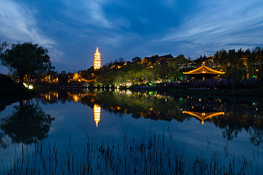 栖灵塔夜景