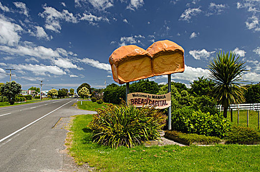 白面包,雕塑,面包,首府,北岛,新西兰