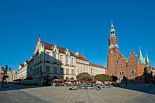市政厅,弗罗茨瓦夫,西里西亚,波兰,欧洲