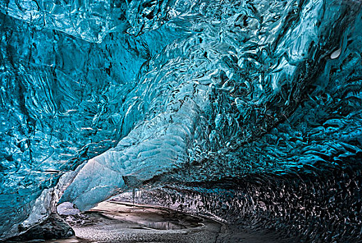 结冰,洞穴,冰河,国家公园,入口,冰,欧洲,北欧,冰岛,二月,大幅,尺寸