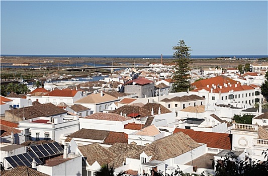 风景,上方,老城,塔维拉,葡萄牙