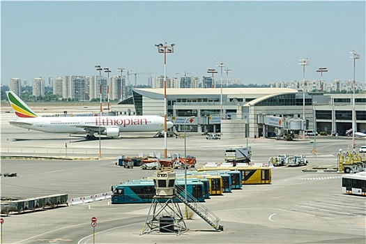航站楼,数字,国际机场,特拉维夫,以色列