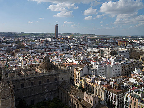 西班牙塞维利亚城市俯瞰