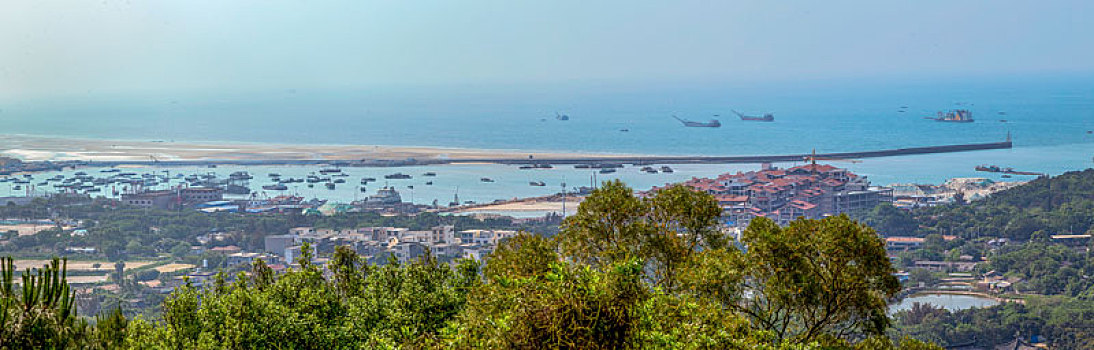 广西北海,渔港,全景,俯瞰
