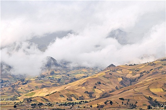 云,地点,厄瓜多尔,高原,高地,安第斯山,靠近,泻湖,南美