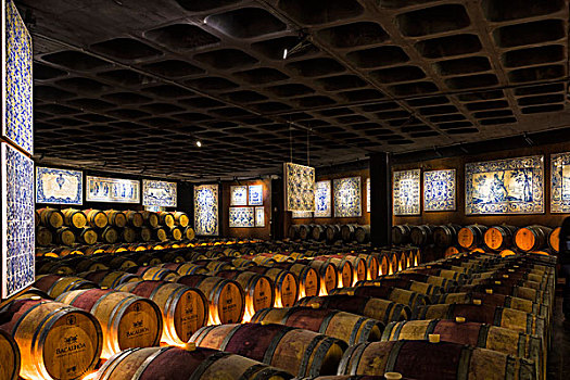 葡萄酒桶,地窖,装饰,老式,葡萄酒厂,半岛,葡萄牙,欧洲