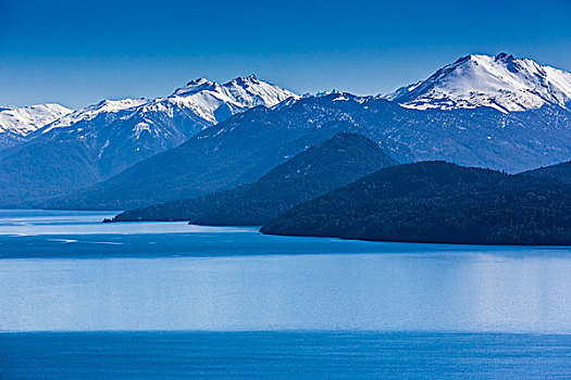 风景,湖,山,靠近,巴里洛切,纳韦尔瓦皮,国家公园,阿根廷