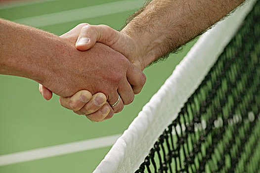 握手,网球,比赛