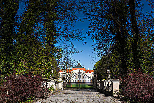 欧洲,波兰,宫殿,公园