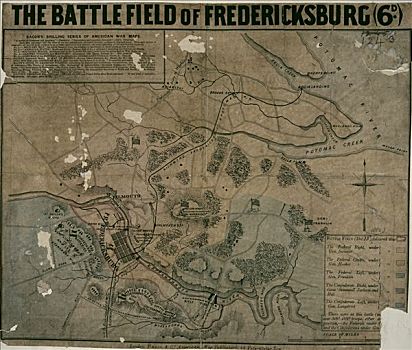 战场,弗雷德里克斯堡,南北战争,艺术家,未知