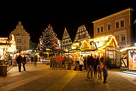 圣诞市场,方形,鲁尔区,北莱茵-威斯特伐利亚,德国,欧洲