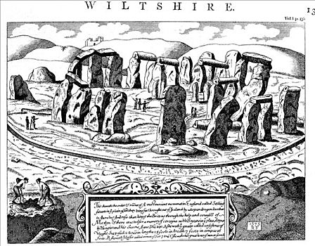 巨石阵,威尔特,18世纪,艺术家,未知