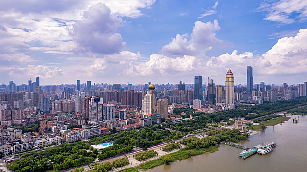 武汉汉口城市建筑航拍