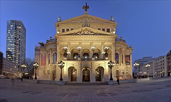 老,歌剧院,法兰克福,黑森州,德国,欧洲
