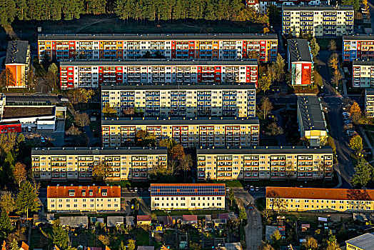 预制,高层建筑,住宅区,梅克伦堡,湖区,波美拉尼亚,德国