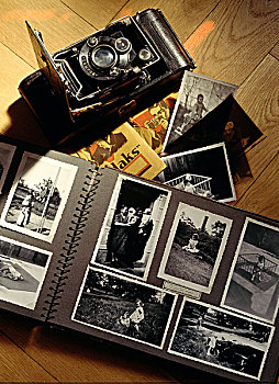 家庭,照相,相册,负片,折叠,摄影