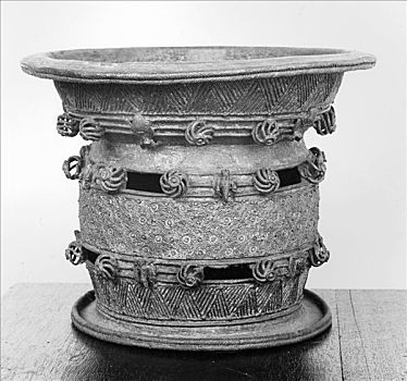 青铜,仪式,葡萄酒,碗,尼日利亚,9世纪