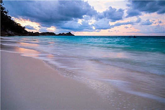 海滩,海洋,日落,苏梅岛,泰国