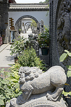 七贤国际青年旅舍,庭院内景,陕西西安