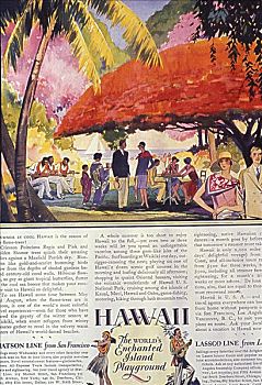 广告,艺术,夏威夷,游客,海滩