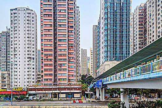 高层建筑,建筑,九龙,香港,中国