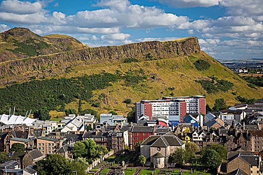 座椅,索尔兹伯里,峭壁,上升,高处,爱丁堡,洛锡安,苏格兰