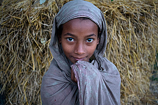 头像,乡村,女孩,孟加拉,十二月,2009年