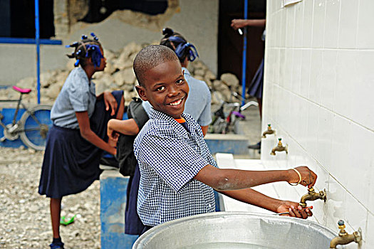 haiti,croix,des,bouquets,washing,hands