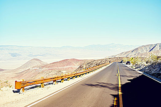 风景,笔直,沙漠公路,沙丘,死谷,加利福尼亚,美国