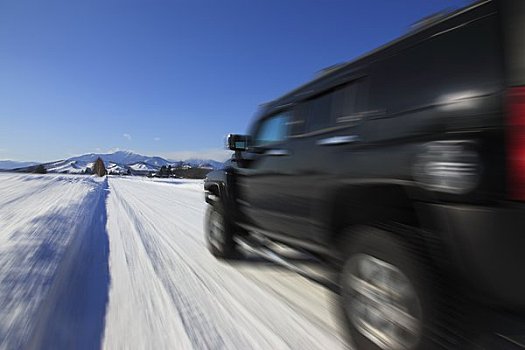 雪路,山脉