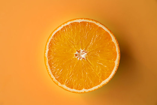 橙子,黄色背景,明亮