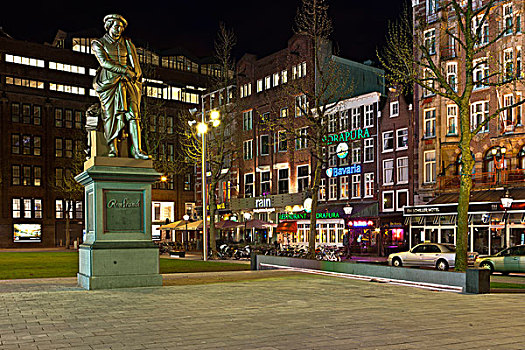 纪念建筑,油漆工,阿姆斯特丹,荷兰,欧洲