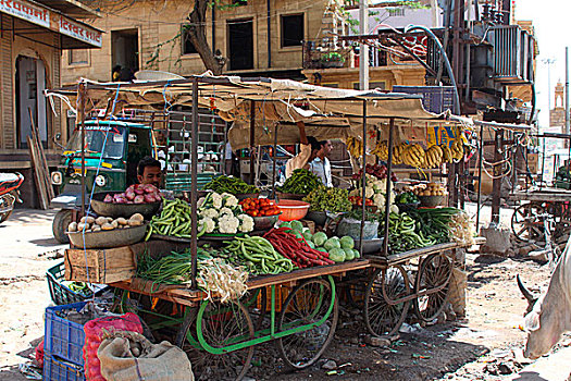 食品摊,轮子,印度