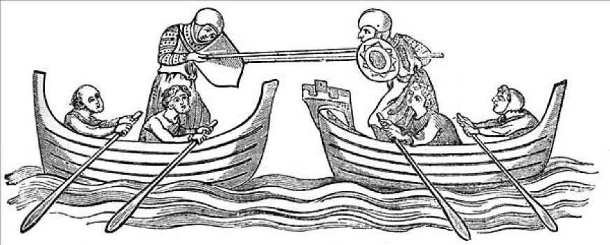船,倾斜,14世纪,艺术家,未知