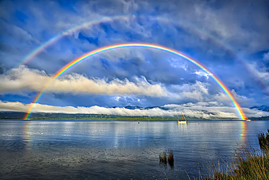 双虹跨湖
