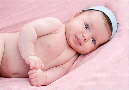 可爱,婴儿,诞生,蓝眼睛