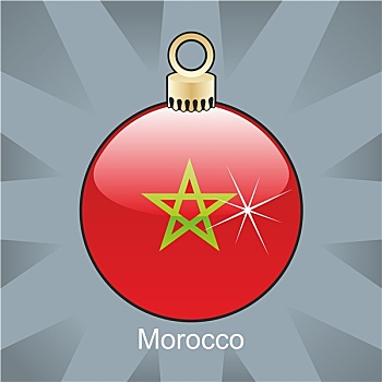 摩洛哥,旗帜,圣诞节,形状
