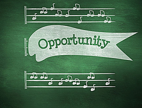 机遇,绿色,黑板,文字,音乐,音符