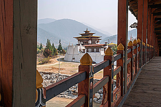 户外,风景,山,佛教,寺院,不丹