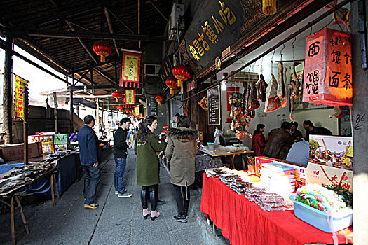 绍兴,安昌古镇,建筑,房子,民房,住宅,河道,小桥,流水,腊味,腌制,食品,特色