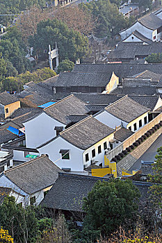 中国浙江绍兴书圣故里景区全景