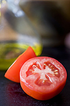 西红柿,平分,橄榄油